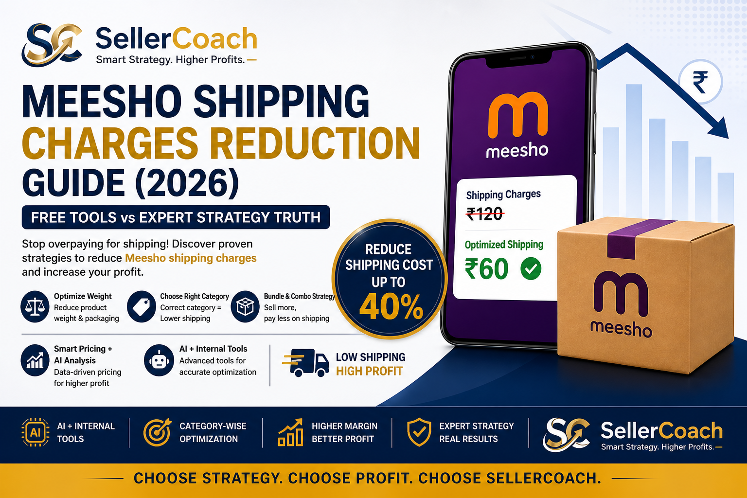 Meesho Shipping Charges Reduction Guide (2026) – Free Tools vs Expert Strategy Truth - SellerCoach Ecommerce Blog